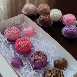 باکس گل پیونی ۴ عددی